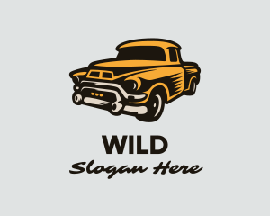 Antique - Retro Pickup Car logo design