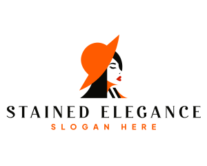 Elegant Woman Hat logo design