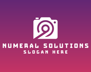 Numeral - Media Camera Number 9 logo design