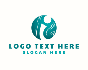 Dance - Tech Software App Letter I logo design