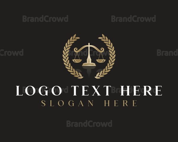 Law Scale Wreath Logo