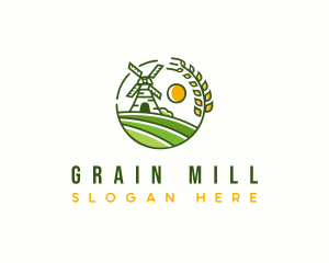 Flour Mill Agriculture logo design