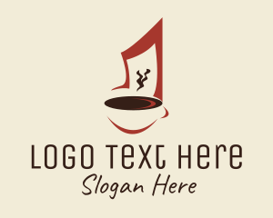 Latte - Music Note Coffee logo design