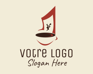 Latte - Music Note Coffee logo design