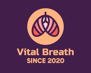 Breathing - Gradient Respiratory Lungs logo design