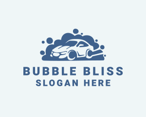 Car Washing Bubbles logo design