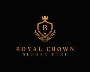 Royal Crown Shield Crest logo design