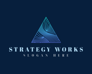 Elegant Pyramid Triangle logo design