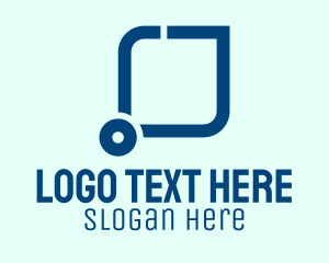 Stethoscope - Blue Abstract Stethoscope logo design