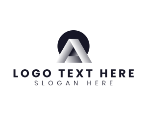 Modern - Geometric Minimalist Letter A logo design
