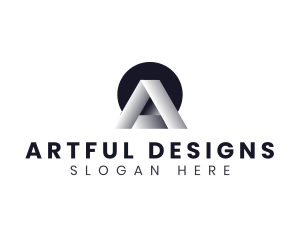 Geometric Minimalist Letter A logo design