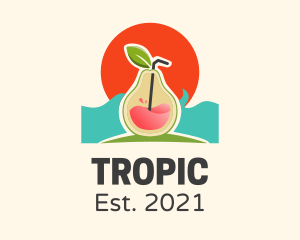 Tropical Avocado Juice  logo design