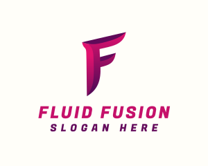 Gradient Modern Letter F logo design