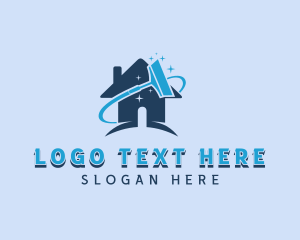 Deep Clean - Squeegee Clean Housekeeping logo design