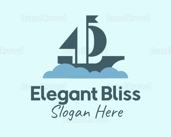 Sail Boat Cloud Logo