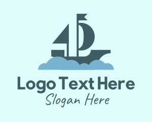 Sky - Sail Boat Cloud logo design