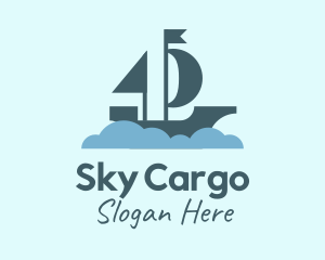 Sail Boat Cloud logo design