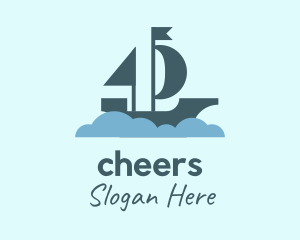 Seafarer - Sail Boat Cloud logo design