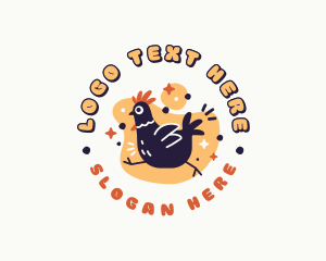 Cute Quirky Chicken Logo