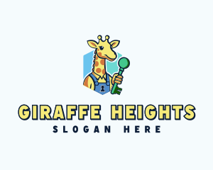 Giraffe Key Locksmith logo design