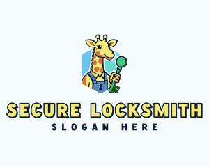 Locksmith - Giraffe Key Locksmith logo design