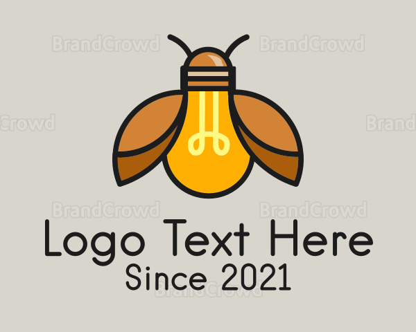 Beetle Light Bulb Logo