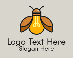 Beetle Light Bulb Logo