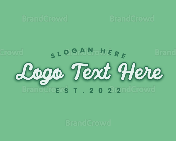 Generic Green Cursive Logo