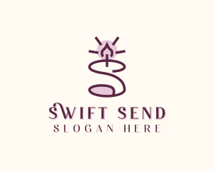 Candle Maker Letter S logo design