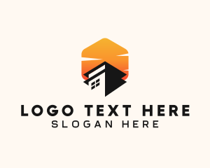 Residence - Home Roofing Property logo design