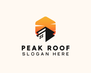 Home Roofing Property logo design