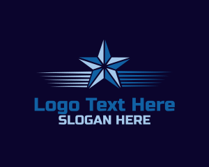 Veteran - Geometric Star Line logo design