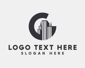 Letter G - City Building Letter G logo design