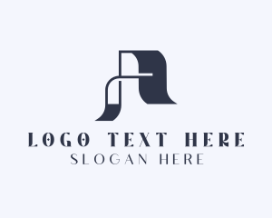 Advertising - Art Deco Architecture Firm Letter A logo design