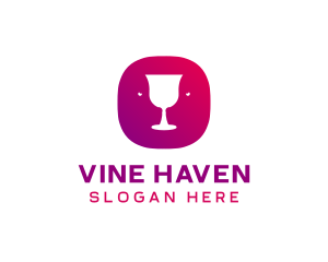 Wine Glass Winery logo design