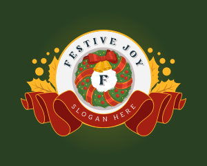 Christmas - Christmas Wreath Decoration logo design