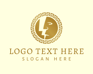 Roman - Gold Thunder Mythology logo design