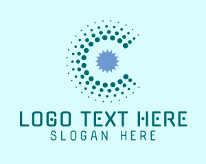 Bio Tech - Laboratory Bubble Letter C logo design
