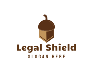 Shield Acorn Nut logo design