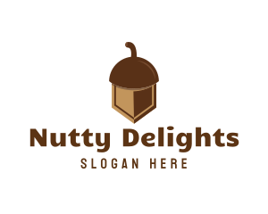 Shield Acorn Nut logo design