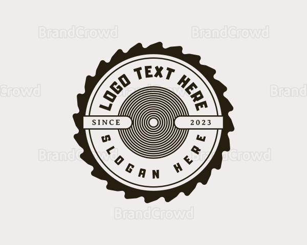 Hipster Wood Saw Logo