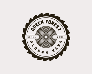 Hipster Wood Saw logo design