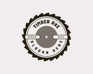 Hipster Wood Saw logo design