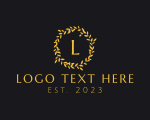 Leaf - Elegant Luxury Wreath logo design