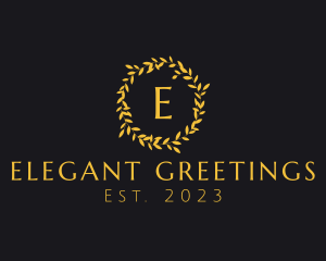 Elegant Luxury Wreath logo design