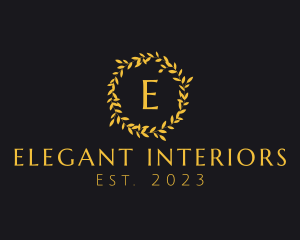 Elegant Luxury Wreath logo design