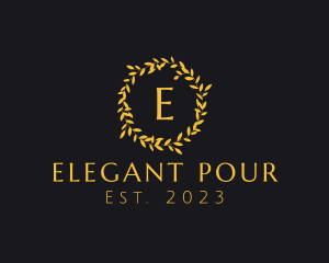 Elegant Luxury Wreath logo design