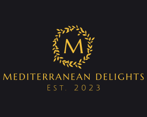 Mediterranean - Elegant Luxury Wreath logo design