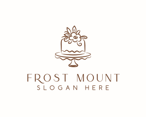 Floral Cake Baking logo design