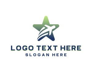 Airplane - Star Plane Aviation logo design